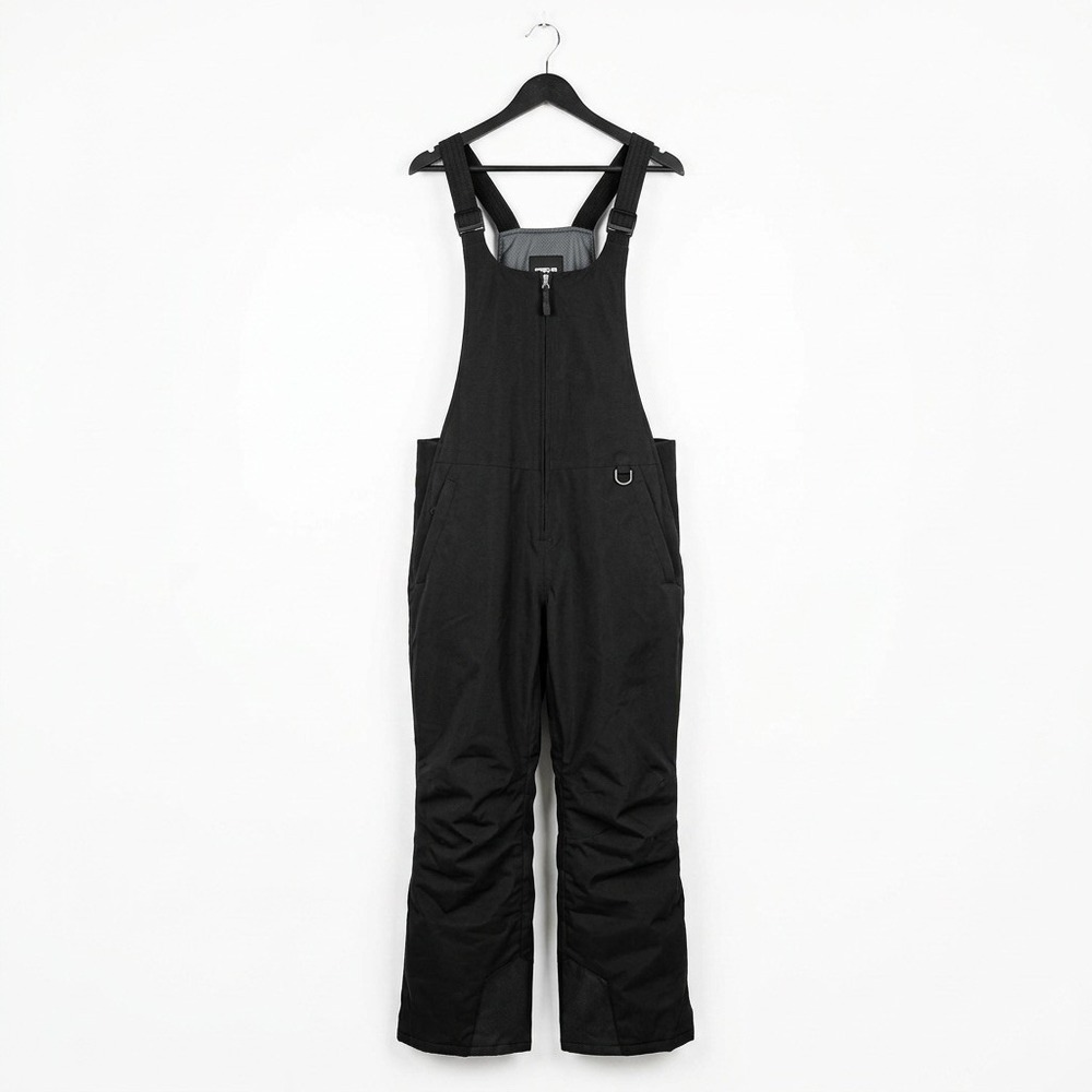 TSLA Women's Insulated Snow Bib Pants Black Size Large Regular Ski/Snowboard